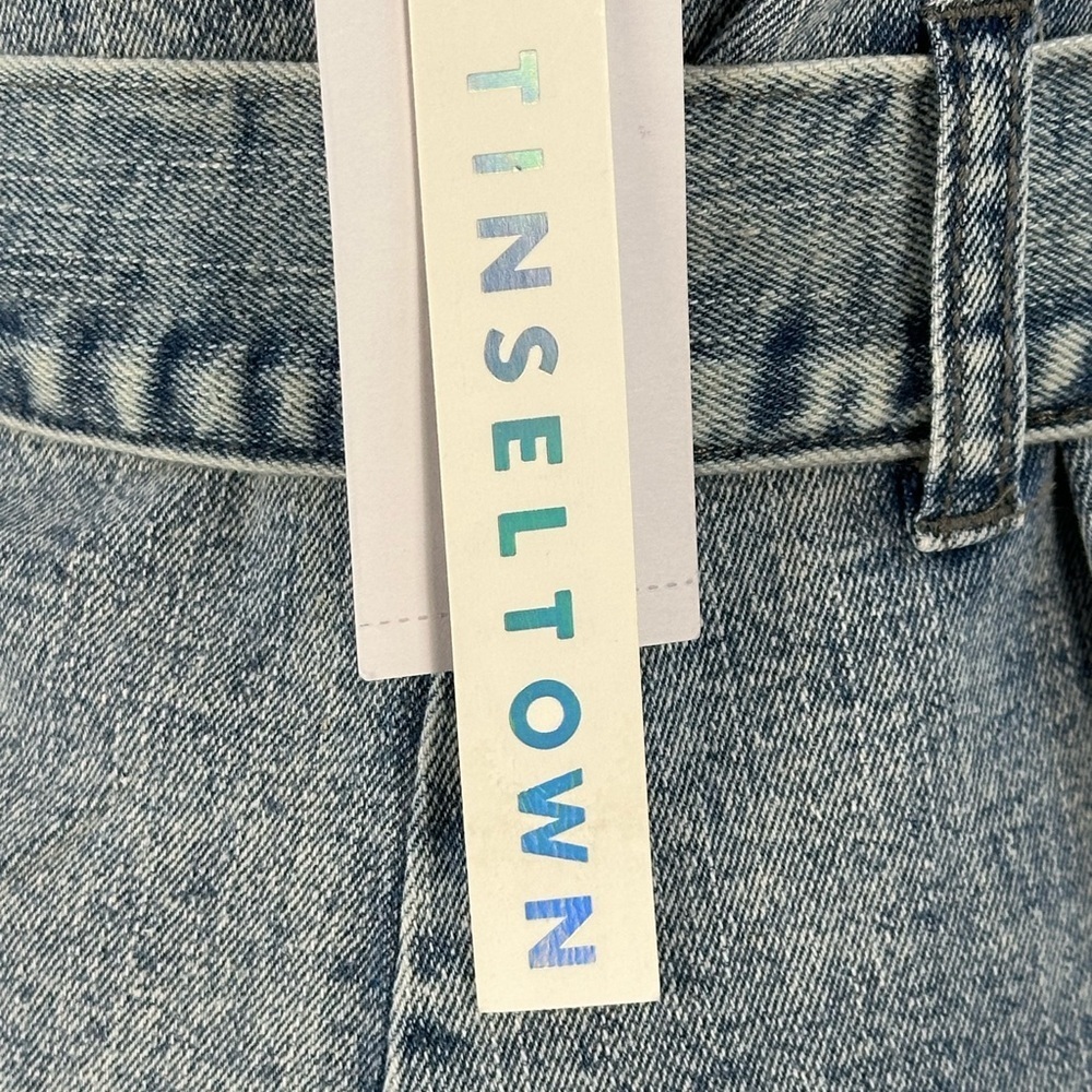 Tinseltown Sleeveless Denim Tank Overall Mini Dress - Blue - size XS - Picture 10 of 10